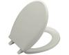 Kohler Cachet K-4689-95 Ice Grey Round, Closed-Front Plastic Toilet Seat with Cover and Plastic Hinges