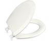 Kohler Triko K-4712-T-0 White Elongated Molded Toilet Seat with Closed-Front Cover and Plastic Hinges