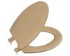 Kohler Triko K-4712-T-33 Mexican Sand Elongated Molded Toilet Seat with Closed-Front Cover and Plastic Hinges