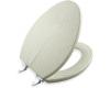 Kohler Boucle K-4717-CP-HV Boucle Tweed Tweed Elongated Artful Toilet Seat with Closed-Front and Polished Chrome Hinges