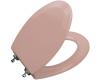Kohler Triko K-4722-T-45 Wild Rose Molded Toilet Seat, Elongated, Closed-Front, Cover and Polished Chrome Hinges