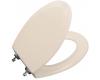 Kohler Triko K-4722-T-55 Innocent Blush Molded Toilet Seat, Elongated, Closed-Front, Cover and Polished Chrome Hinges