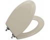 Kohler Triko K-4722-T-G9 Sandbar Molded Toilet Seat, Elongated, Closed-Front, Cover and Polished Chrome Hinges