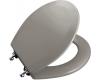 Kohler Triko K-4726-T-K4 Cashmere Molded Toilet Seat, Round, Closed-Front with Cover and Polished Chrome Hinges