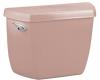 Kohler Wellworth K-4484-T-45 Wild Rose Highline Wellworth 1.1 GPF Toilet Tank with Tank Cover Locks and Left-Hand Trip Lever