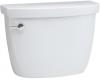 Kohler Cimarron K-4634-T-45 Wild Rose Toilet Tank with Left-Hand Trip Lever and Tank Cover Locks