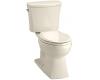 Kohler Kelston K-11452-47 Almond Comfort Height Elongated Toilet with Cachet Toilet Seat and Left-Hand Trip Lever