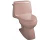 Kohler Santa Rosa K-3323-45 Wild Rose Santa Rosa Compact Elongated Toilet with Toilet Seat, Cover and Left-Hand Trip Lever