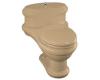 Kohler Revival K-3360-33 Mexican Sand One-Piece Elongated Toilet with Toilet Seat and Polished Chrome Lift Knob and Hinges