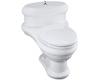 Kohler Revival K-3360-BR-55 Innocent Blush One-Piece Toilet with Toilet Seat and Polished Brass Lift Knob and Hinges