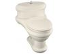 Kohler Revival K-3360-S1 Biscuit Satin One-Piece Elongated Toilet with Toilet Seat and Polished Chrome Lift Knob and Hinges