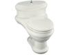 Kohler Revival K-3360-S2 White Satin One-Piece Elongated Toilet with Toilet Seat and Polished Chrome Lift Knob and Hinges
