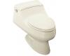 Kohler San Raphael K-3384-2-47 Almond Elongated Toilet with Quiet-Close Quick-Release Toilet Seat and Left-Hand Trip Lever