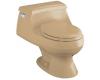 Kohler Rialto K-3386-33 Mexican Sand One-Piece Round-Front Toilet with French Curve Toilet Seat and Left-Hand Trip Lever