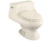 Kohler Rialto K-3386-47 Almond One-Piece Round-Front Toilet with French Curve Toilet Seat and Left-Hand Trip Lever