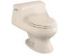 Kohler Rialto K-3386-55 Innocent Blush One-Piece Round-Front Toilet with French Curve Toilet Seat and Left-Hand Trip Lever