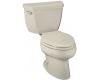 Kohler Wellworth K-3422-T-47 Almond Elongated Toilet with Left-Hand Trip Lever and Tank Cover Locks