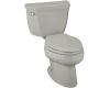 Kohler Wellworth K-3422-T-95 Ice Grey Elongated Toilet with Left-Hand Trip Lever and Tank Cover Locks