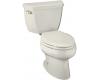 Kohler Wellworth K-3422-U-96 Biscuit Elongated Toilet with Left-Hand Trip Lever and Tank Liner