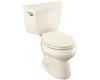 Kohler Wellworth K-3423-47 Almond Round-Front Toilet with Left-Hand Trip Lever
