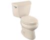 Kohler Wellworth K-3423-55 Innocent Blush Round-Front Toilet with Left-Hand Trip Lever