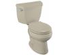 Kohler Wellworth K-3423-TR-G9 Sandbar Round-Front Toilet with Right-Hand Trip Lever and Tank Cover Locks