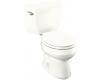 Kohler Wellworth K-3423-U-0 White Round-Front Toilet with Left-Hand Trip Lever and Tank Liner