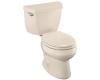 Kohler Wellworth K-3423-UT-55 Innocent Blush Round-Front Toilet with Left-Hand Trip Lever, Tank Cover Locks and Tank Liner