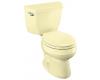 Kohler Wellworth K-3423-UT-Y2 Sunlight Round-Front Toilet with Left-Hand Trip Lever, Tank Cover Locks and Tank Liner