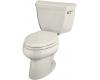 Kohler Wellworth K-3432-RA-96 Biscuit Elongated Toilet with Right-Hand Trip Lever