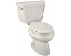 Kohler Wellworth K-3432-UT-96 Biscuit Elongated Toilet with Left-Hand Trip Lever, Insuliner Tank Liner and Tank Cover Locks