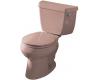 Kohler Wellworth K-3433-RA-45 Wild Rose Round-Front Toilet with Right-Hand Trip Lever