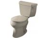 Kohler Wellworth K-3433-RA-G9 Sandbar Round-Front Toilet with Right-Hand Trip Lever