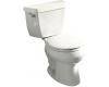 Kohler Wellworth K-3433-T-0 White Round-Front Toilet with Left-Hand Trip Lever and Tank Cover Locks
