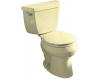 Kohler Wellworth K-3433-T-Y2 Sunlight Round-Front Toilet with Left-Hand Trip Lever and Tank Cover Locks