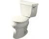 Kohler Wellworth K-3433-TR-7 Black Black Round-Front Toilet with Right-Hand Trip Lever and Tank Cover Locks