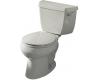Kohler Wellworth K-3433-TR-95 Ice Grey Round-Front Toilet with Right-Hand Trip Lever and Tank Cover Locks