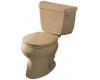 Kohler Wellworth K-3433-UR-33 Mexican Sand Round-Front Toilet with Right-Hand Trip Lever and Tank Liner