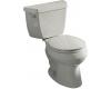 Kohler Wellworth K-3433-UT-95 Ice Grey Round-Front Toilet with Left-Hand Trip Lever, Tank Cover Locks and Tank Liner