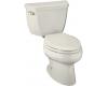 Kohler Wellworth K-3438-UT-96 Biscuit Elongated Toilet with 14" Rough-In, Left-Hand Trip Lever, Tank Cover Locks and Tank Liner
