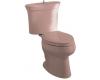 Kohler Serif K-3444-45 Wild Rose Elongated Toilet with Polished Chrome Trip Lever and Supply