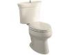 Kohler Serif K-3444-47 Almond Elongated Toilet with Polished Chrome Trip Lever and Supply