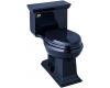 Kohler Memoirs Stately K-3453-52 Navy Comfort Height Elongated Toilet with Toilet Seat and Left-Hand Trip Lever