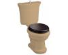 Kohler Iron Works Tellieur K-3456-F2-33 Mexican Sand Elongated Toilet with Flush Actuator and Chrome Toilet Seat
