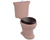 Kohler Iron Works Tellieur K-3456-F2-45 Wild Rose Elongated Toilet with Flush Actuator and Chrome Toilet Seat