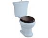 Kohler Iron Works Tellieur K-3456-F2-6 Skylight Elongated Toilet with Flush Actuator and Chrome Toilet Seat