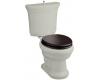 Kohler Iron Works Tellieur K-3456-F2-95 Ice Grey Elongated Toilet with Flush Actuator and Chrome Toilet Seat