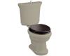 Kohler Iron Works Tellieur K-3456-F2-G9 Sandbar Elongated Toilet with Flush Actuator and Chrome Toilet Seat