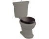 Kohler Iron Works Tellieur K-3456-F2-K4 Cashmere Elongated Toilet with Flush Actuator and Chrome Toilet Seat