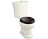 Kohler Iron Works Tellieur K-3456-U2-96 Biscuit Elongated Toilet with Flush Actuator, Toilet Seat and Insuliner Tank Liner